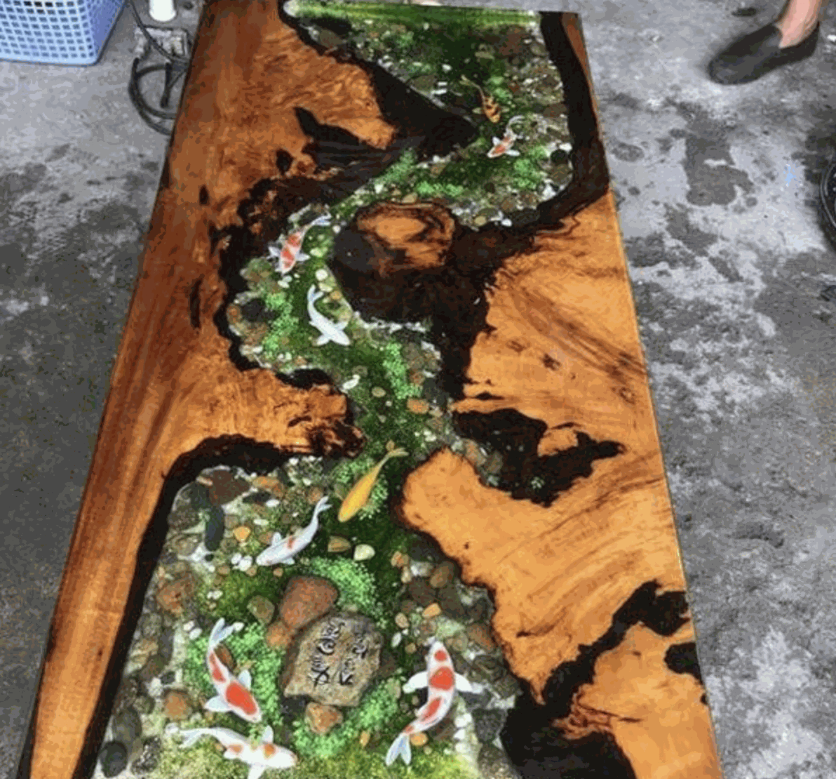 Mẫu mặt bàn Epoxy resin 3D trông giống y như thật