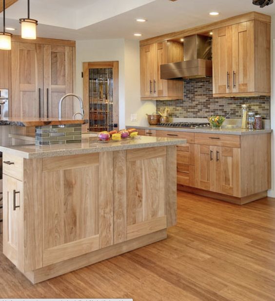 tủ bếp gỗ sồi nga hiện đại