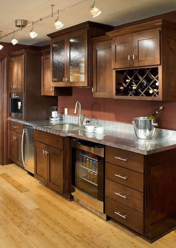 tủ bếp nội thất gỗ sồi trắng