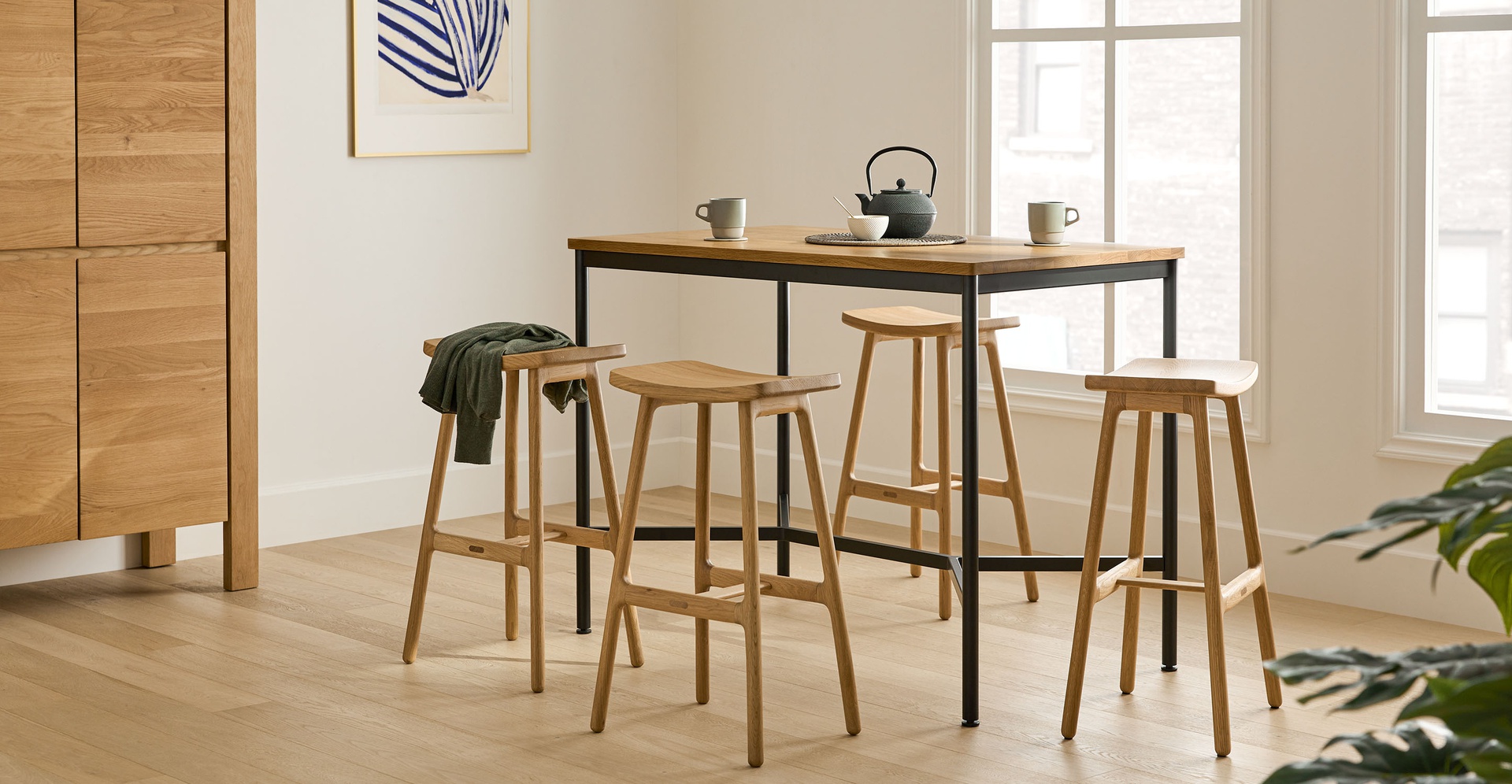 Bộ bàn ăn 4 ghế gỗ sồi (Oak)