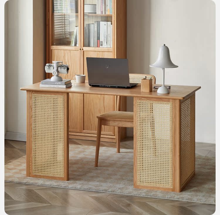 Bàn làm việc gỗ sồi (Oak) hiện đại