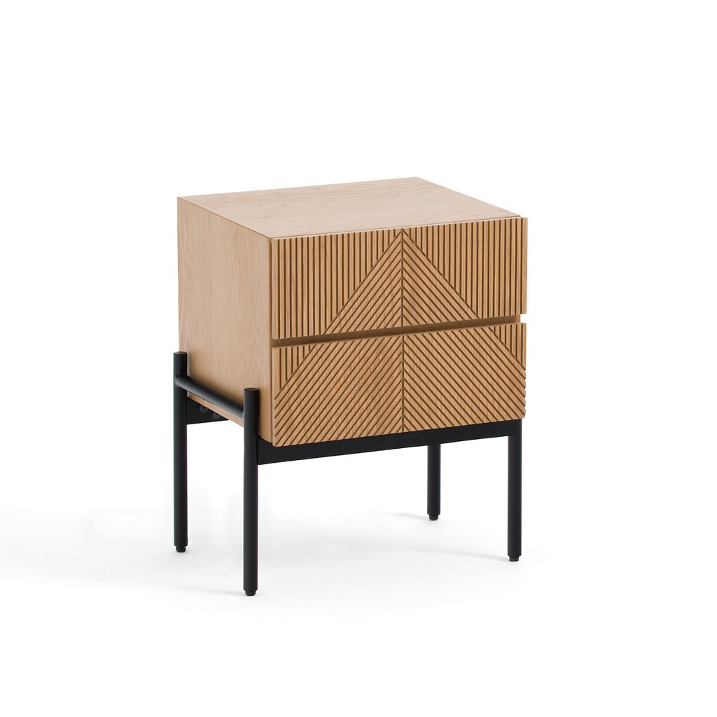 Tủ Đầu Giường 2 Ngăn Gỗ Sồi Rộng 45 Sâu 37 Cao 53 (cm)