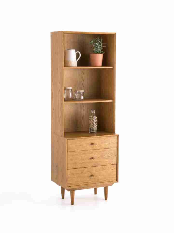 Tủ Sách 3 Hộc Kéo Gỗ Sồi Cao 175 Rộng 60 Sâu 40 (cm)