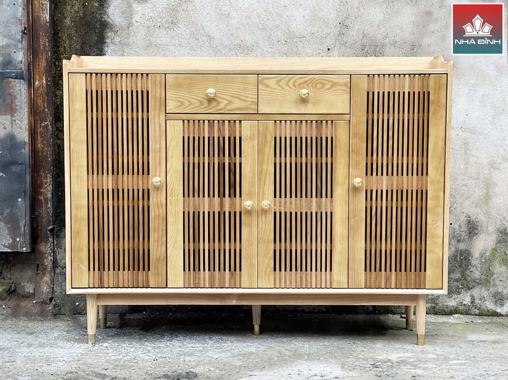 Tủ Giày Gỗ Sồi (Oak) Rộng 140 Cao 108 Sâu 35 (cm)