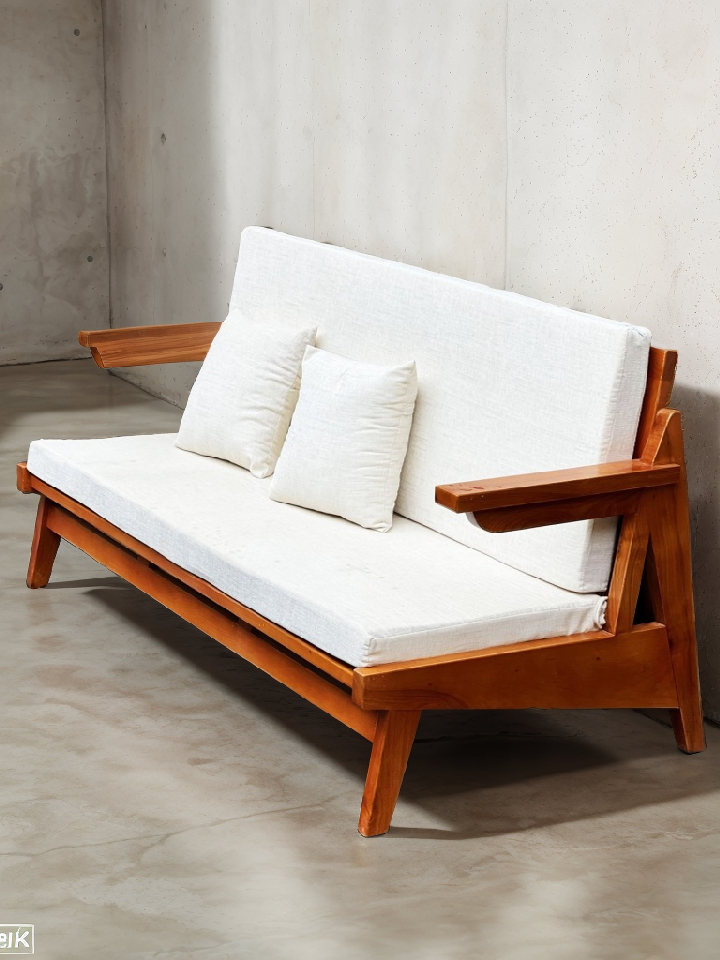 Ghế Gỗ Sofa Tựa Mây Gỗ Sồi (Oak) Dài 160 Rộng 80 Cao 80 (cm)