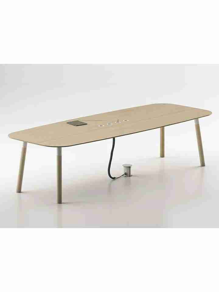 Bàn Họp Gỗ Sồi (Oak) Cao 75 Rộng 240 Sâu 120 (cm)