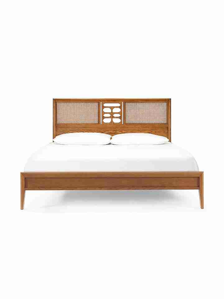 Giường Gỗ Sồi (Oak) Cao 121 Dài 205 Rộng 215 (cm)