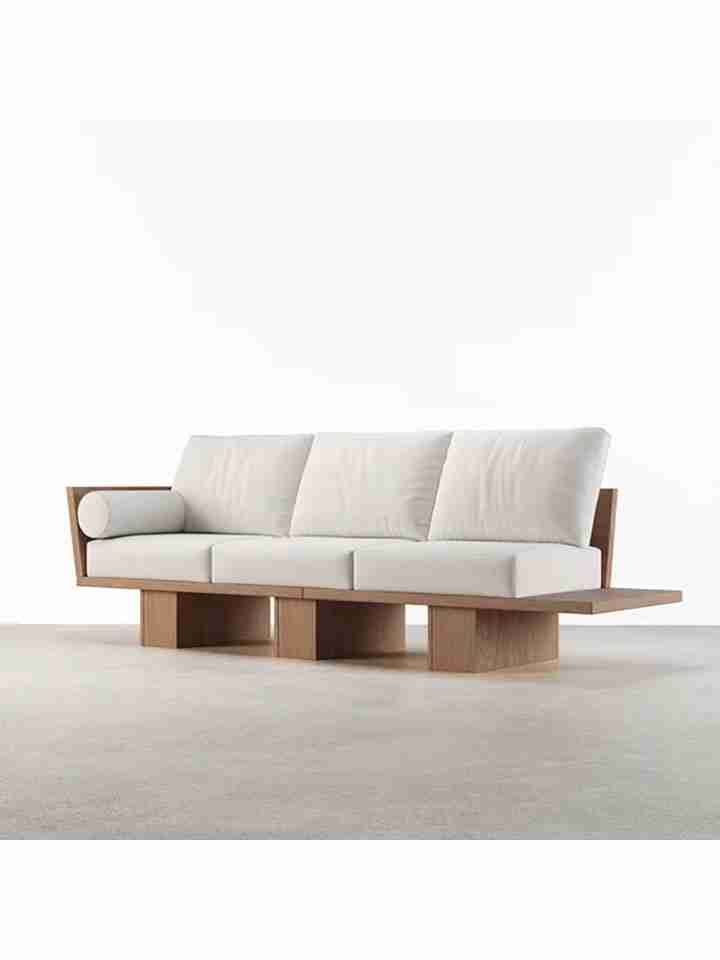 Ghế Sofa Gỗ Tần Bì (Ash) Cao 86 Rộng 245 Sâu 76 (cm)