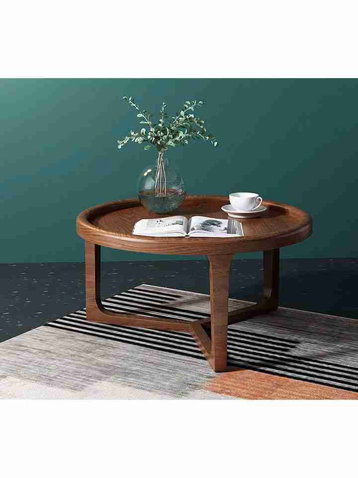 Bàn Trà Gỗ Tần Bì (Ash) Cao 38 Đường Kính 85 (cm)