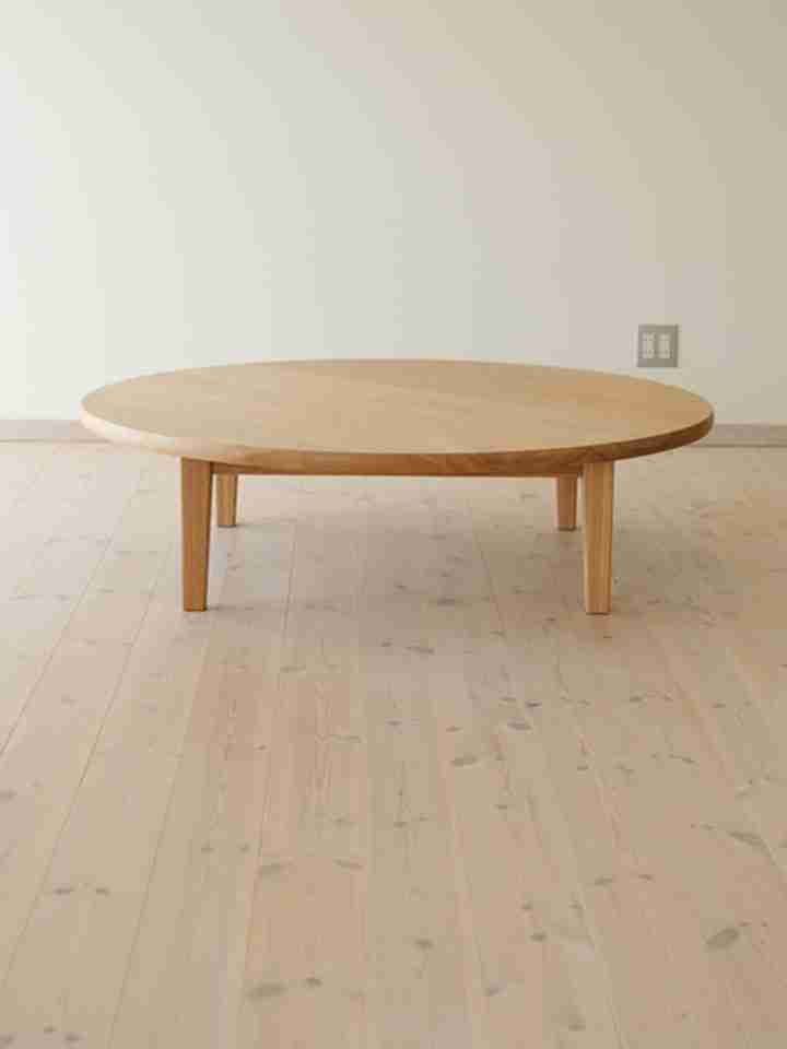 Bàn Sofa Gỗ Tần Bì (Ash) Cao 35 Đường Kính 130 (cm)