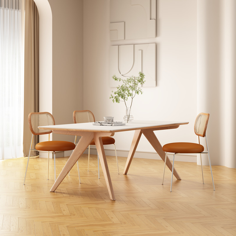 Bàn Ăn Gỗ Tần Bì (Ash) Cao 75 Rộng 200 Sâu 80 (cm)