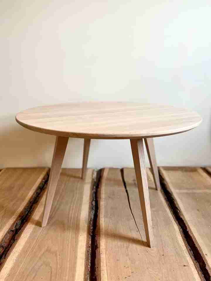 Bàn Tròn Coffee Gỗ Sồi (Oak) Cao 50 Đường Kính 80 (cm)