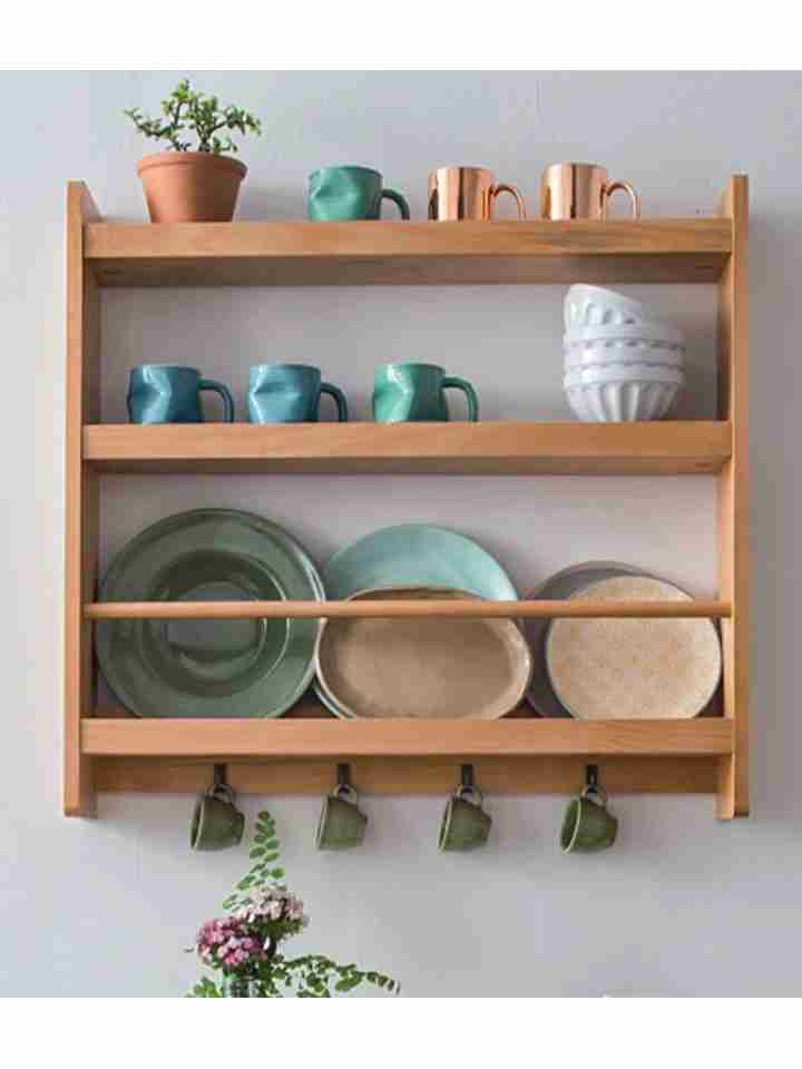 Kệ Treo Tường Gỗ Sồi (Oak) Cao 60 Rộng 65 Sâu 12 (cm)