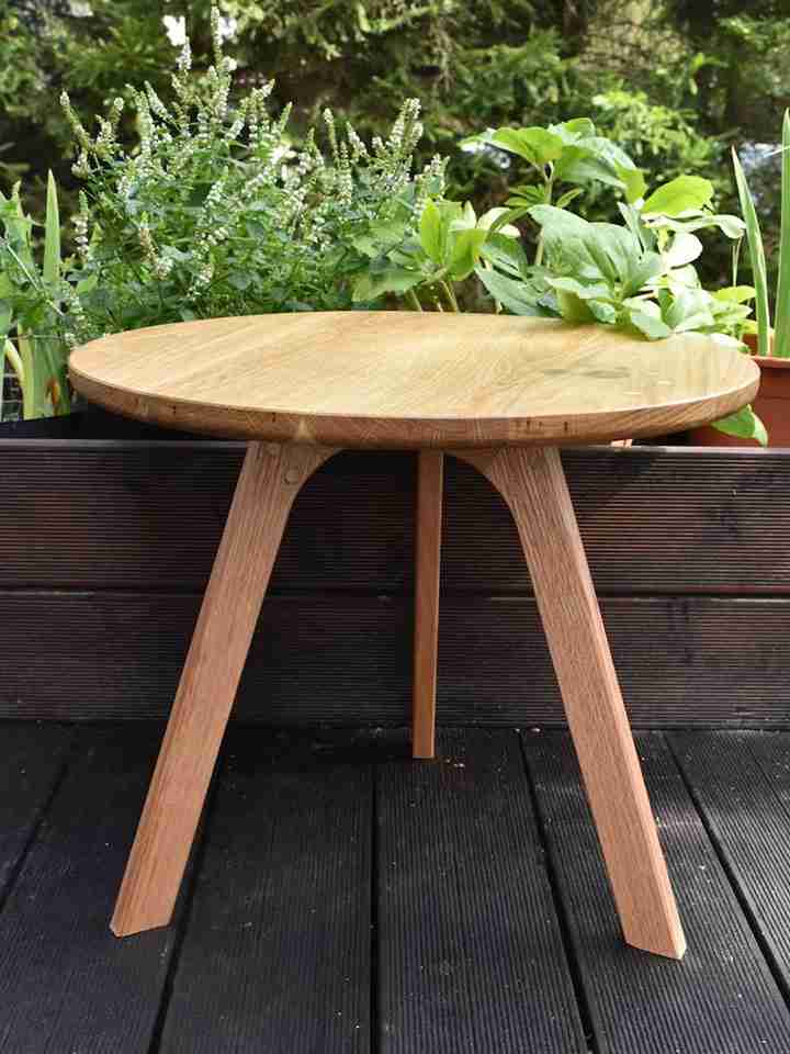 Bàn Coffee Gỗ Sồi (Oak) Cao 42 Đường Kính 48 (cm)