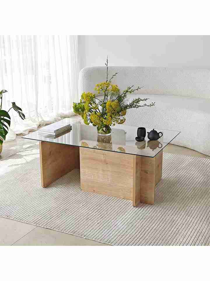 Bàn Trà Gỗ Sồi (Oak) Cao 35 Dài 105 Rộng 65 (cm)