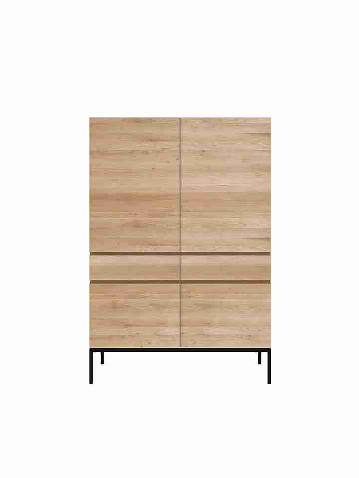 Tủ Quần Áo 4 Cánh Gỗ Sồi (Oak) Cao 162 Rộng 110 Sâu 50 (cm)
