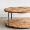 Bàn Sofa Tròn 2 Tầng Gỗ Sồi (Oak) Đường Kính 85 Cao 45 (cm)