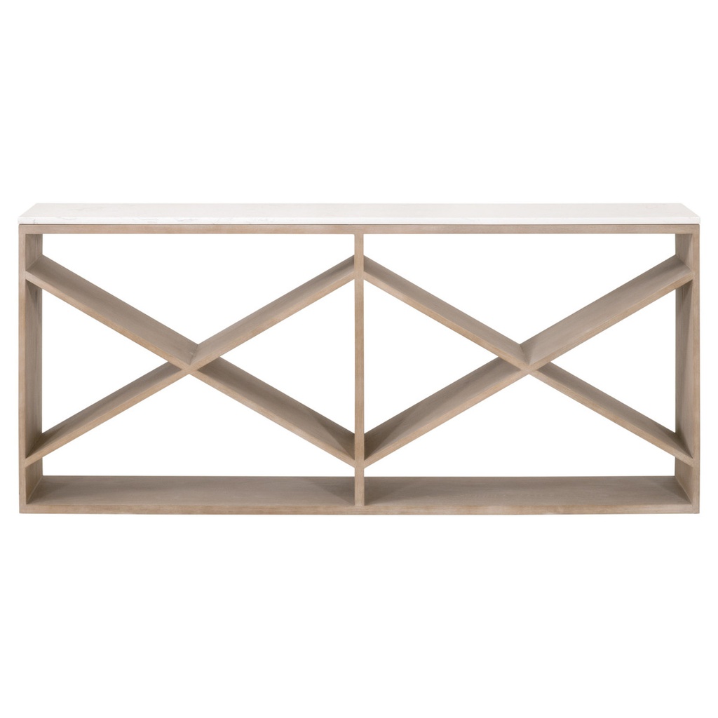 Kệ Console Gỗ Thông Mặt Đá Dài 180 Rộng 35 Cao 80 (cm)